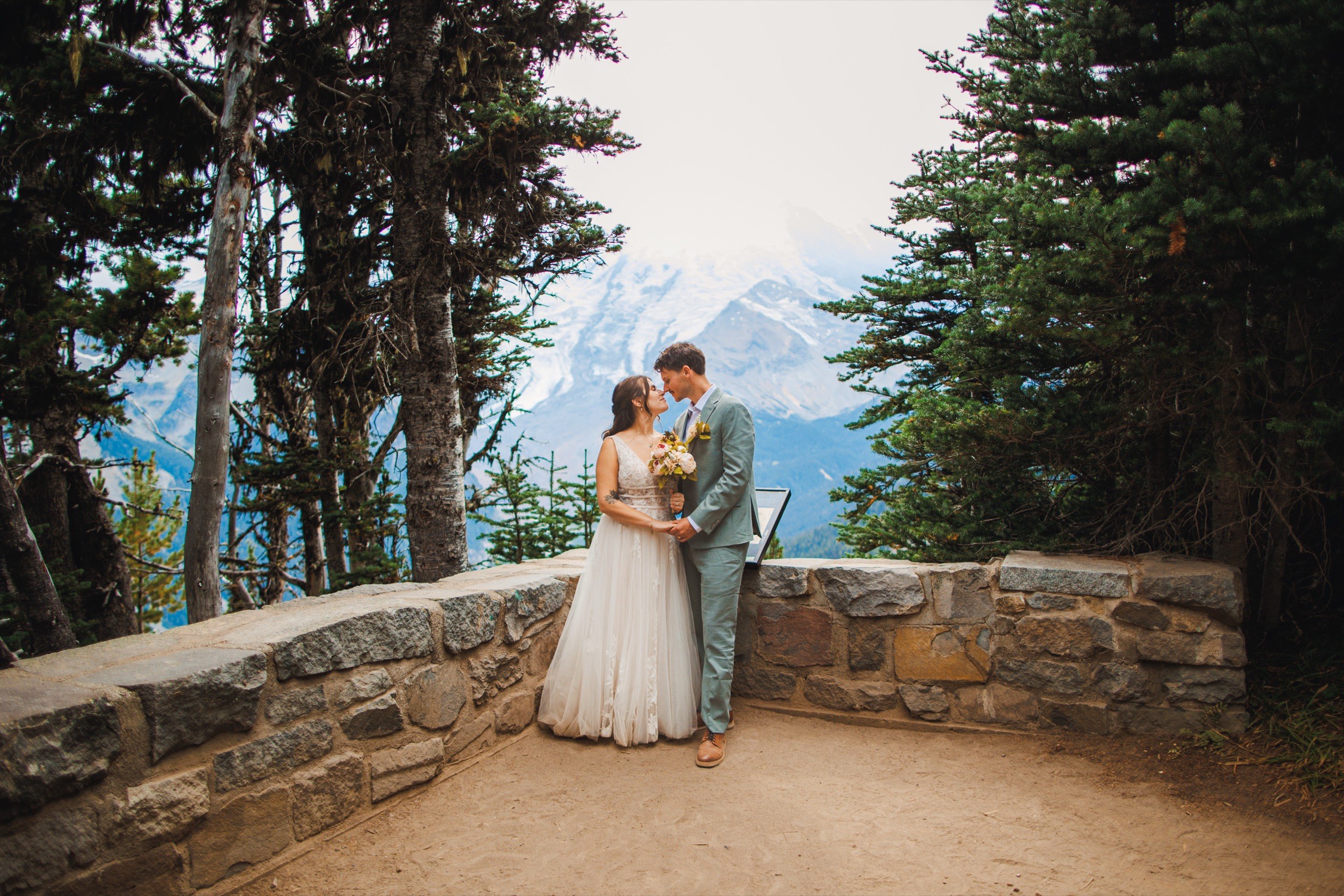 Michaela and AJ's elopement at Mount Rainier, Washington